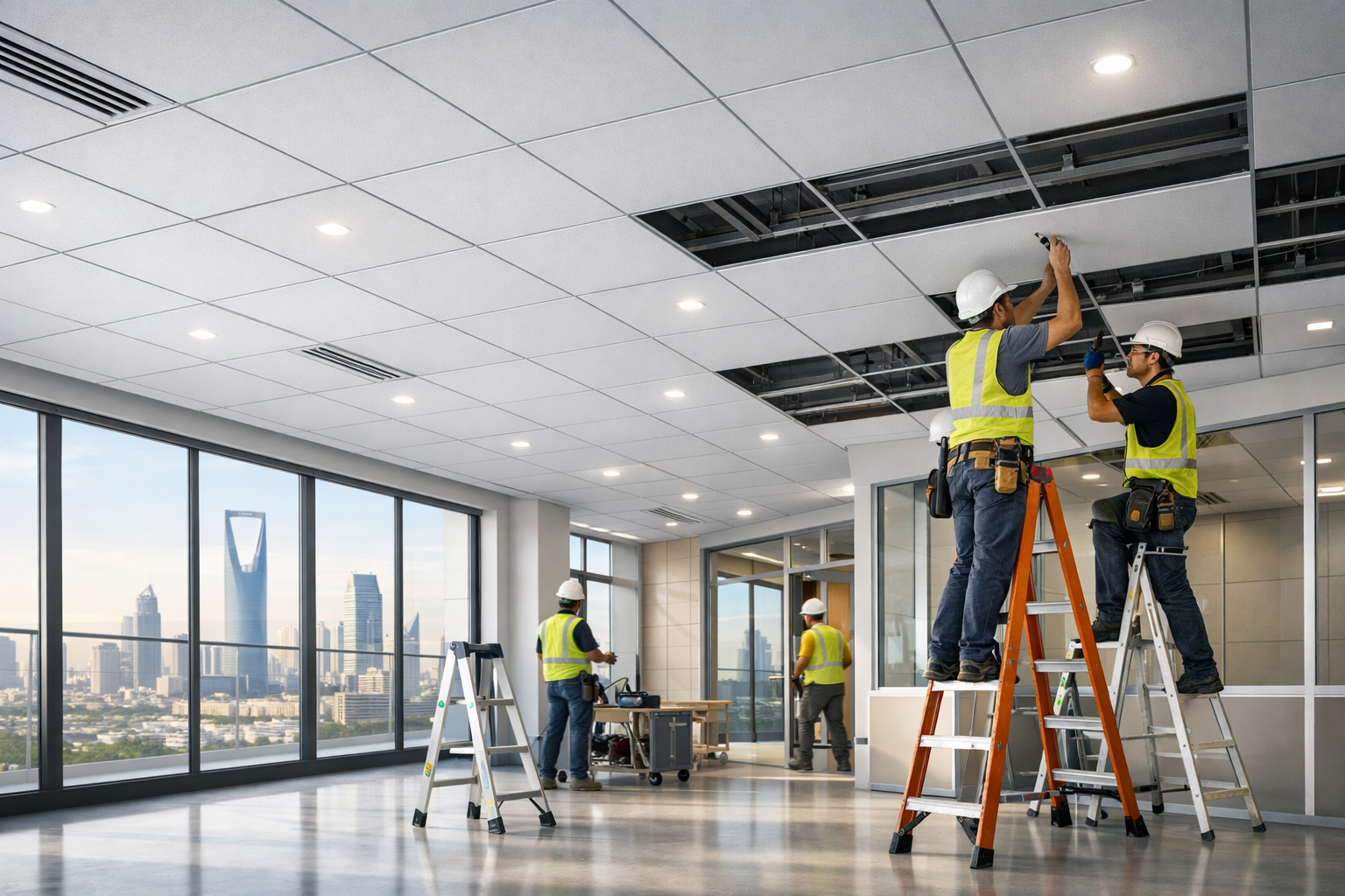 Interior ceiling installation